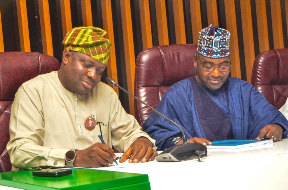 Handover ceremony of the new Permanent Secretary, Federal Ministry of Housing and Urban Development, Dr. Marcus O. Ogunbiyi, outgoing Permanent Secretary, Federal Ministry of Works and Housing, Mahmuda Mamman and the new Permanent Secretary, Federal Ministry of Works, Yakubu A. Kofarmata at the Ministry’s Headquarter on the 12th of January, 2024