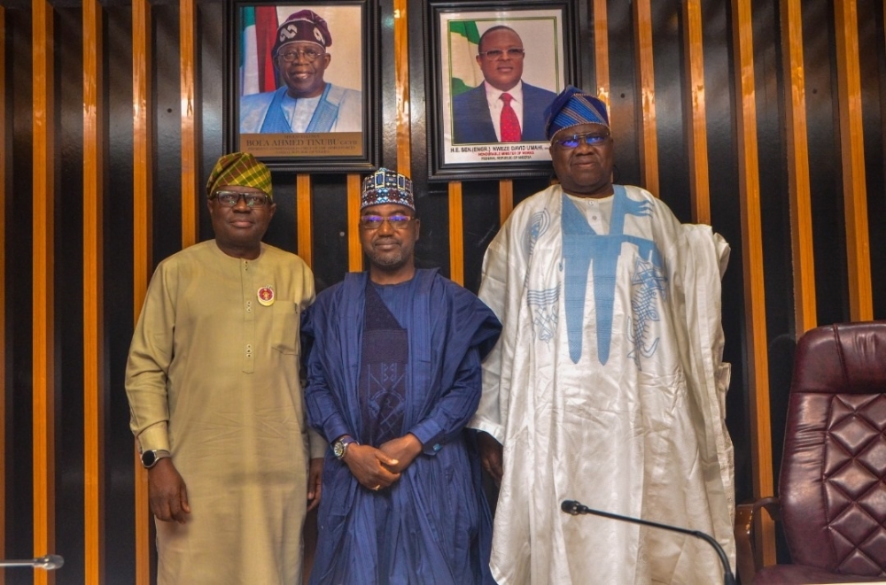 Handover ceremony of the new Permanent Secretary, Federal Ministry of Housing and Urban Development, Dr. Marcus O. Ogunbiyi, outgoing Permanent Secretary, Federal Ministry of Works and Housing, Mahmuda Mamman and the new Permanent Secretary, Federal Ministry of Works, Yakubu A. Kofarmata at the Ministry’s Headquarter on the 12th of January, 2024